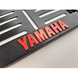 Podložka pod SPZ s 3D lemem - YAMAHA III. / červená