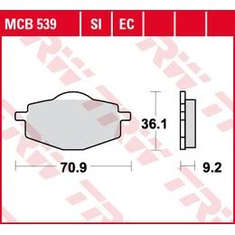 Brzdové destičky MCB539EC