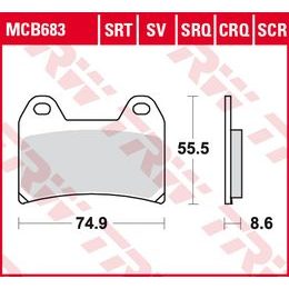 Brzdové destičky MCB683SCR