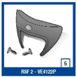 Dark grey lower air vent kit/přední kryt ventilace pro přilby SHARK V02
