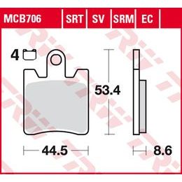 Brzdové destičky MCB706SRM
