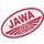 Nášivka - JAWA / zádovka - bílý podklad čevený nápis