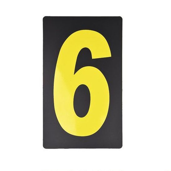 Náhradní žluté číslo pro Biketek pit board