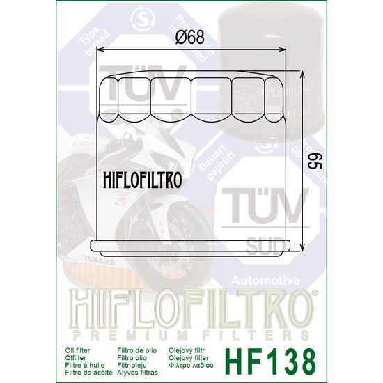 Olejový filtr HF138 Suzuki