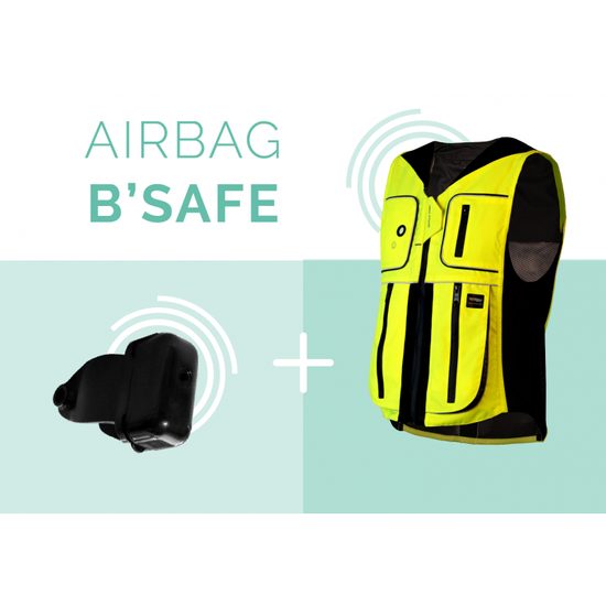 Airbagová vesta pro cyklisty B'SAFE HiVis