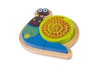 O-OOPS Happy Puzzle! - Zvířátkové dřevěné puzzle na desce 9ks - Snail