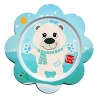 Label-Label - Friends Melamine Flower Plate - Polar Bear