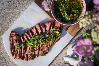 Flank steak s „chimichurri” omáčkou