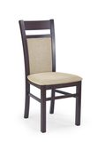Jídelní židle Gerard 2, tmavý ořech/béžová