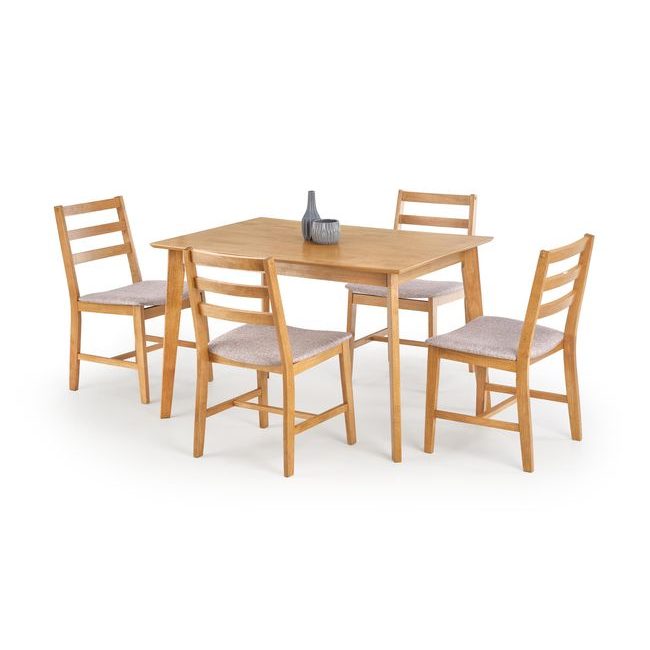 Jídelní sestava Cordoba, stůl + 4 židle, světlý dub