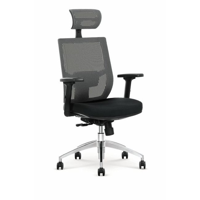 Kancelářská židle ADMIRAL, černá/šedá