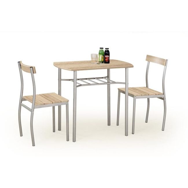 Jídelní sestava Lance, stůl + 2 židle, dub sonoma