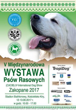Międzynarodowa Wystawa Psów Rasowych, Zakopane