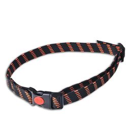 Gummihalsband, schwarz-orange 20 mm x 75 cm