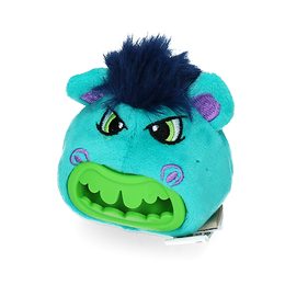Stuffed plush with a mouthful of Little Monster