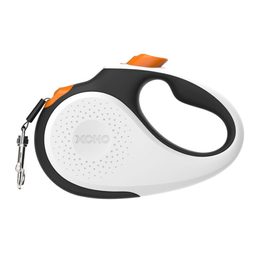 Reedog Senza Premium self-retracting leash L 50kg / 5m tape / white with orange