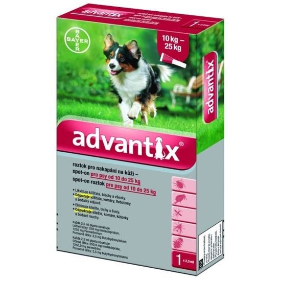 Advantix antiparazitní pipeta pro psy 10 - 25 kg, 1 x 2,5 ml