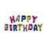 UPPER CLASS fóliás lufi színes "Happy Birthday"