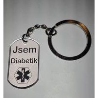 Přívěsek "Jsem Diabetik" na bundu, klíče