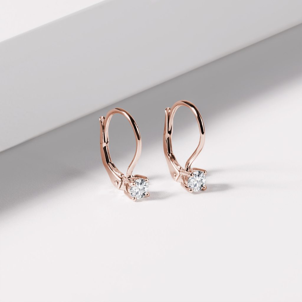 OHRHÄNGER MIT DIAMANTEN IN ROSÉGOLD - OHRRINGE DIAMANT - OHRRINGE