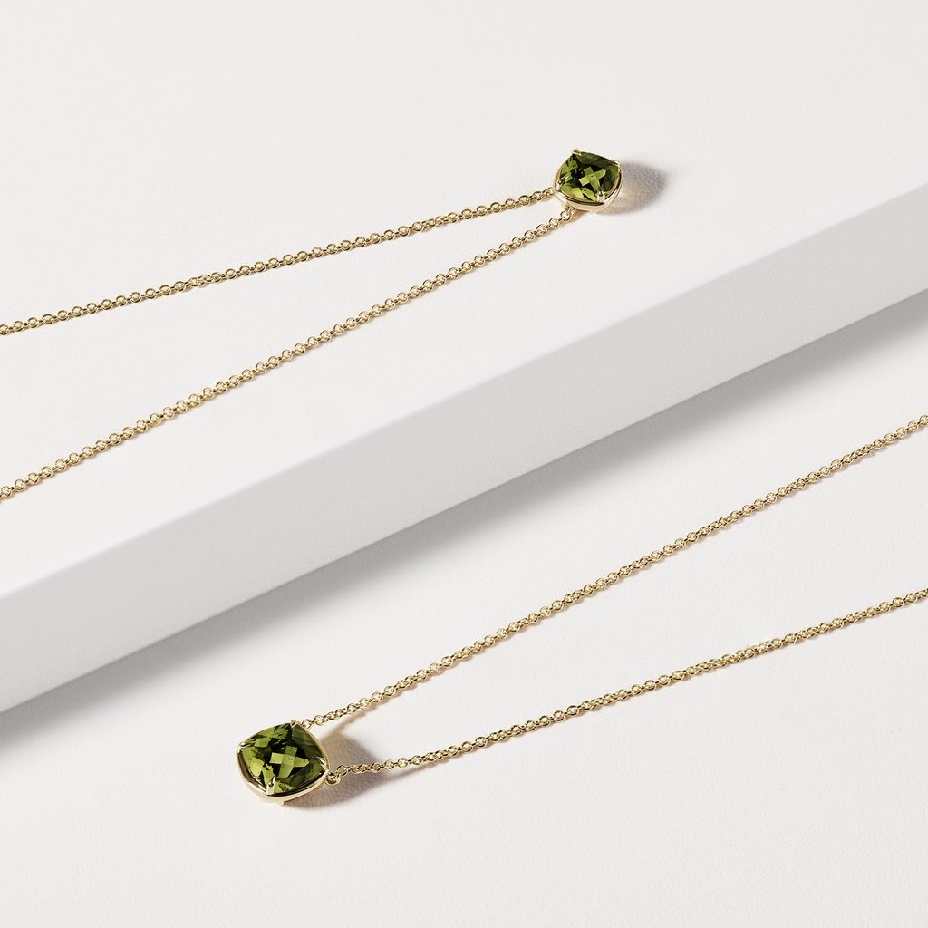 GOLDKETTE MIT MOLDAVIT - KETTEN MIT MOLDAVIT - KETTEN