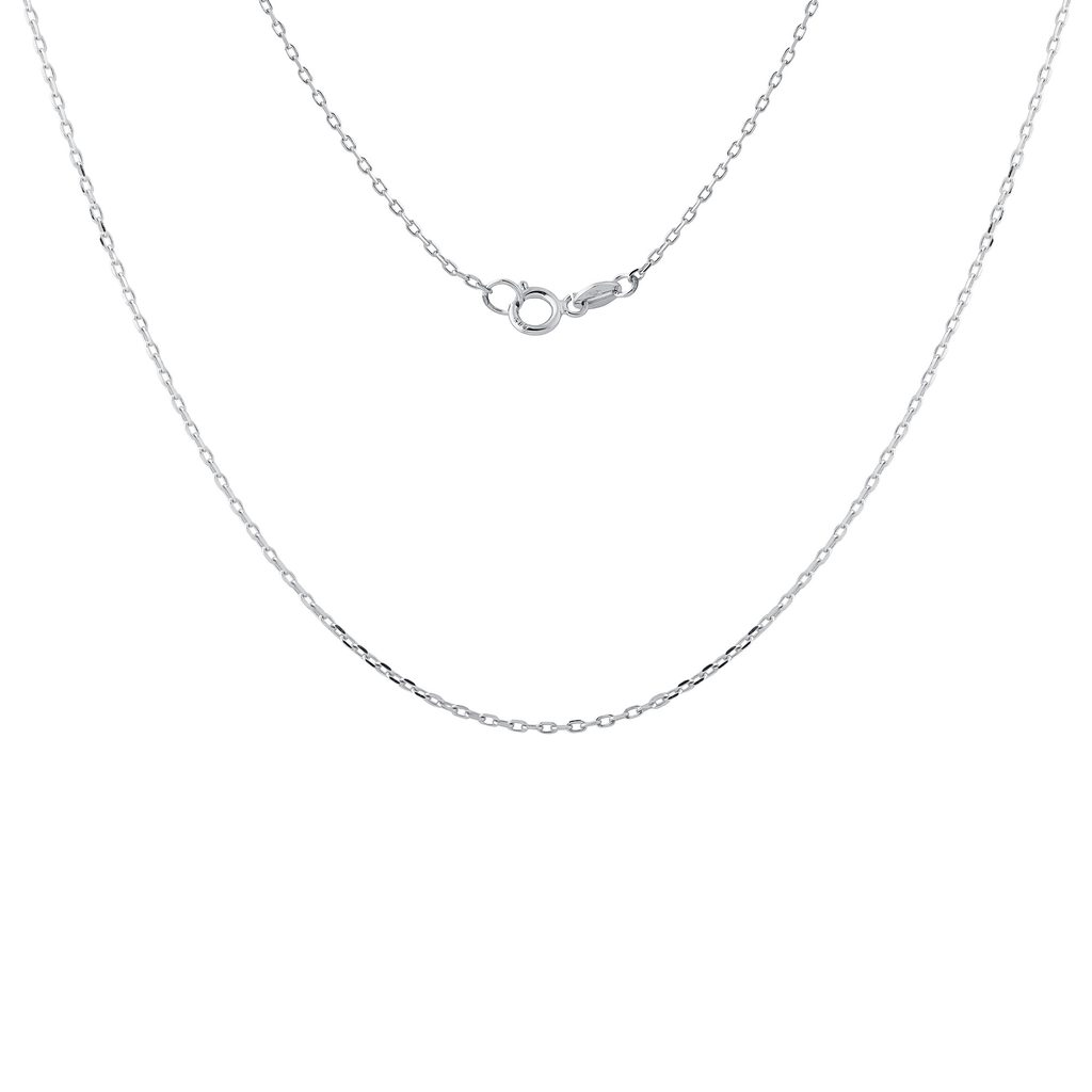 Chaîne maille forçat en or blanc 45 cm CHAÎNE MAILLE FORÇAT EN OR BLANC 45 CM - CHAÎNES EN OR - COLLIERS