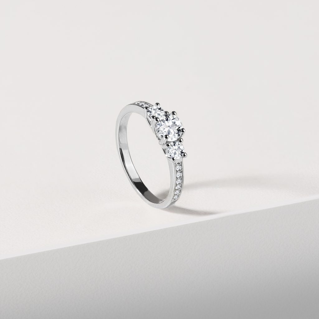 DIAMANT VERLOBUNGSRING AUS 14KT WEISSGOLD - VERLOBUNGSRINGE DIAMANTEN - VERLOBUNGSRINGE