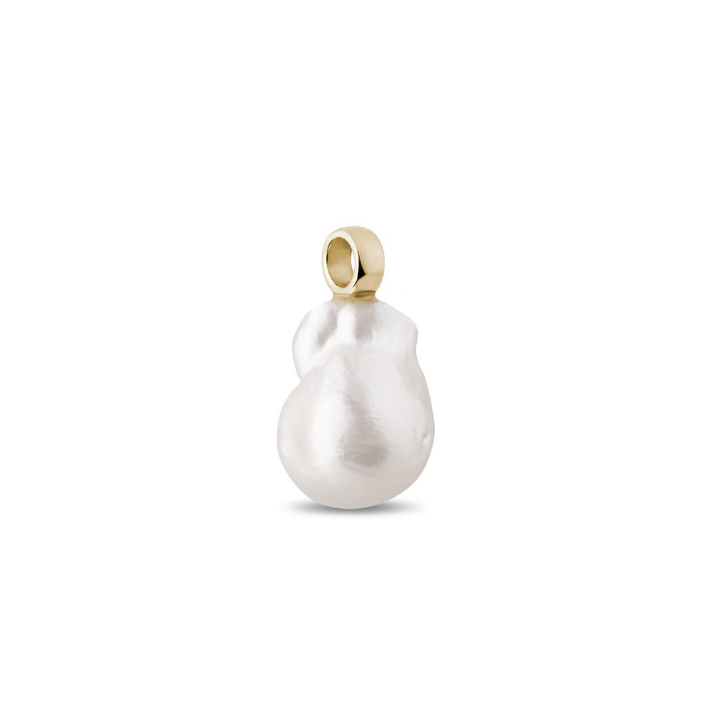 Anhänger mit Barockperle in 14-karätigem Gelbgold ANHÄNGER MIT BAROCKPERLE IN 14-KARÄTIGEM GELBGOLD - MAGNETISCHE HALSKETTEN - KETTEN