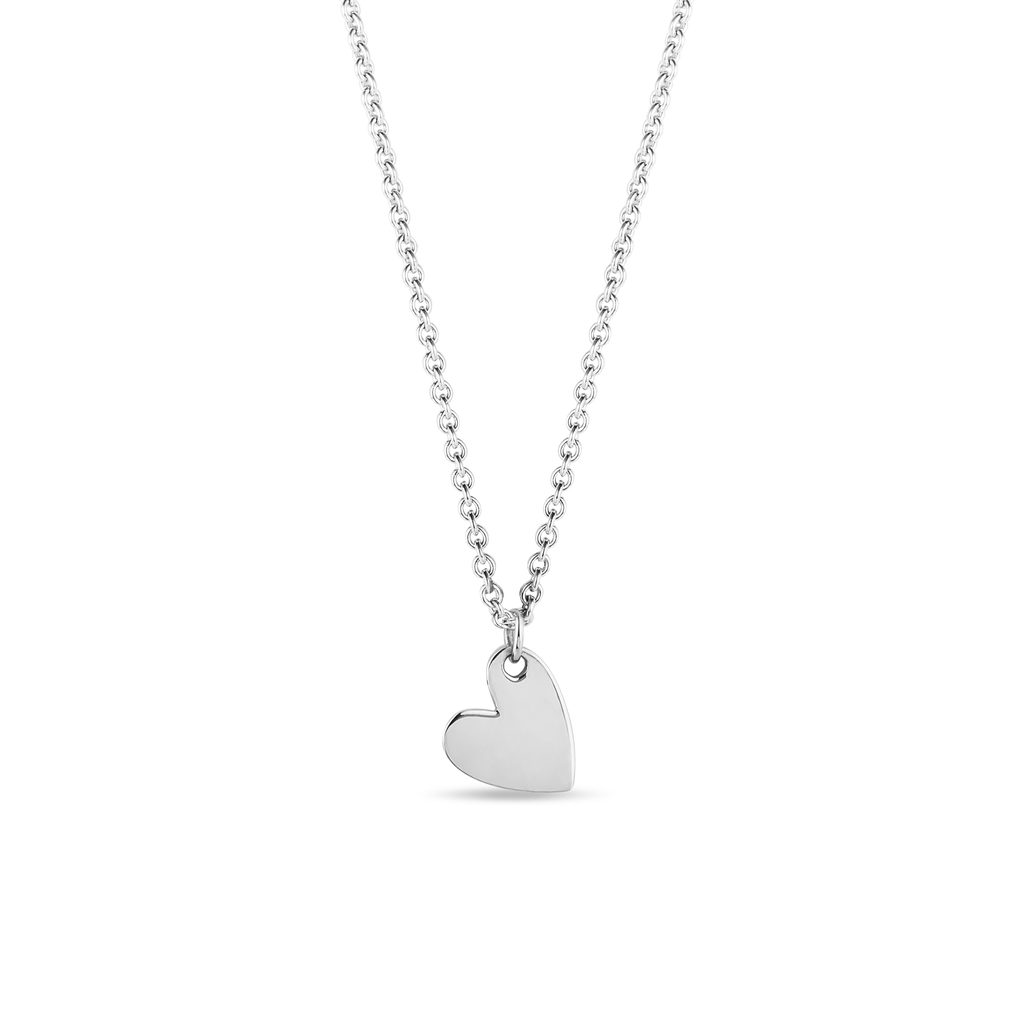 Pendentif cœur pour enfant en or blanc PENDENTIF CŒUR POUR ENFANT EN OR BLANC - COLLIERS POUR ENFANTS - COLLIERS