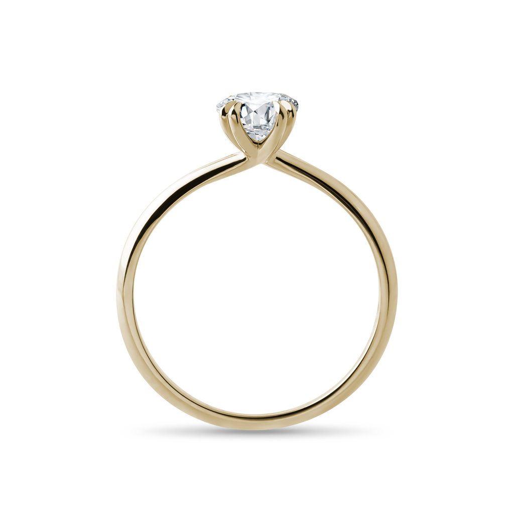 VERLOBUNGSRING MIT 1 CT DIAMANT IM OVALSCHLIFF IN GELBGOLD - SOLITÄRVERLOBUNGSRINGE - VERLOBUNGSRINGE