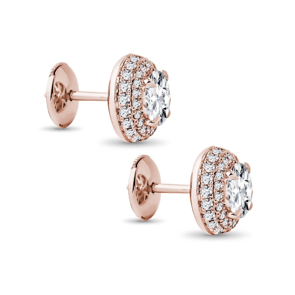 HALO-OHRSTECKER MIT LABORDIAMANTEN IN ROSÉGOLD - OHRSTECKER DIAMANT - OHRRINGE