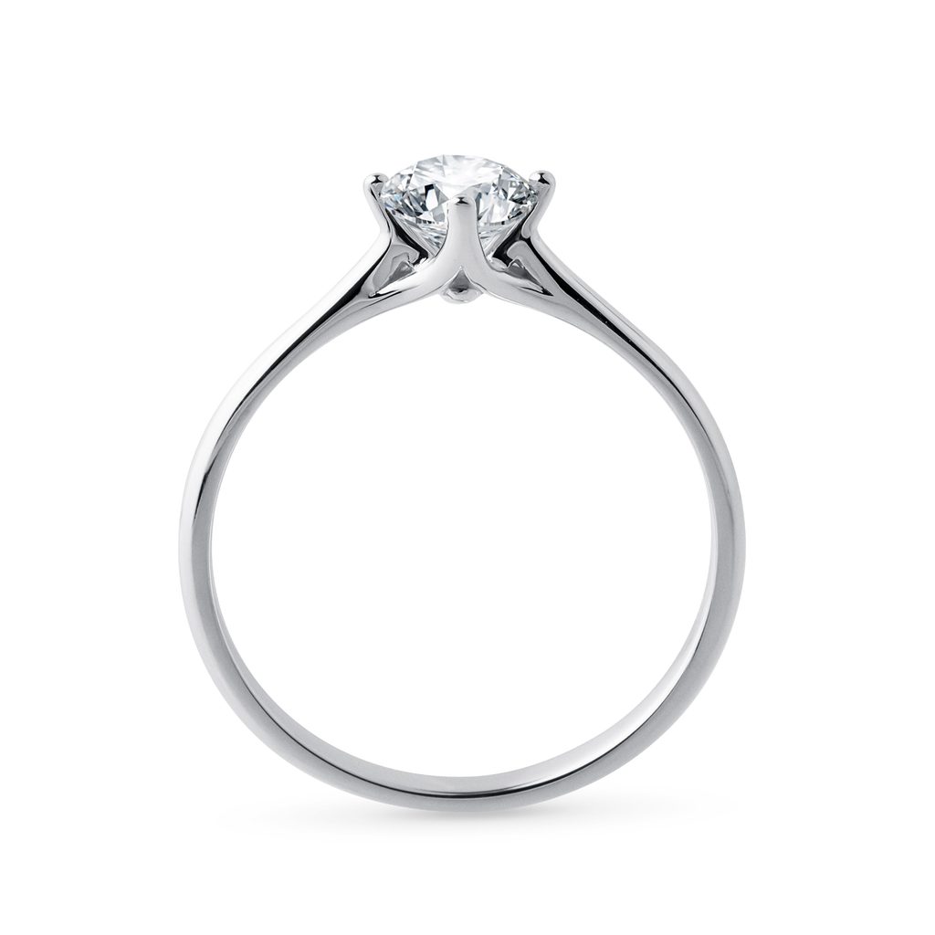 HALF CARAT DIAMOND RING IN WHITE GOLD - BRILLIANT CUT DIAMOND ENGAGEMENT RINGS - ENGAGEMENT RINGS