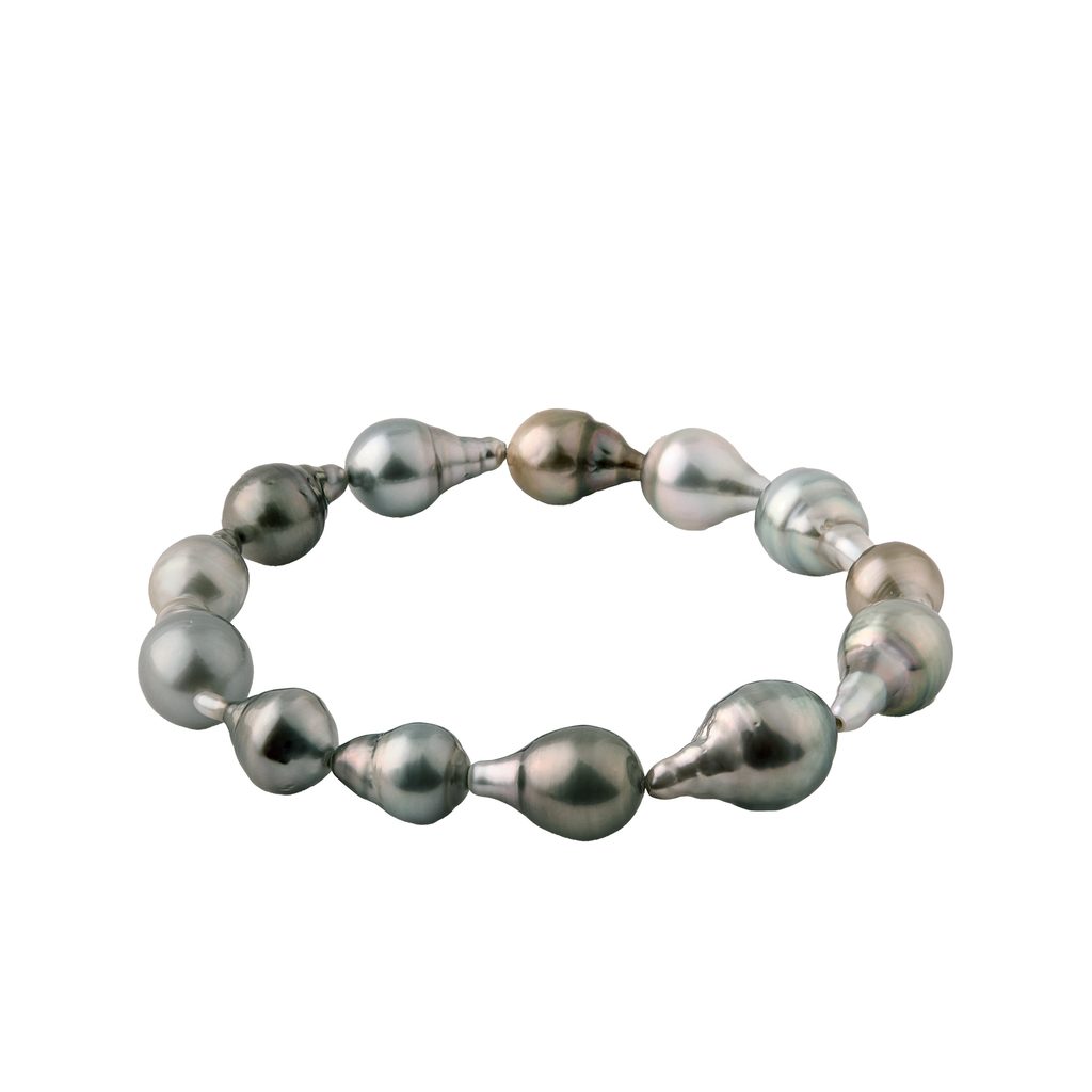 Bracelet de perles baroques de Tahiti sur élastique BRACELET DE PERLES BAROQUES DE TAHITI SUR ÉLASTIQUE - BRACELETS EN PERLES - PERLES