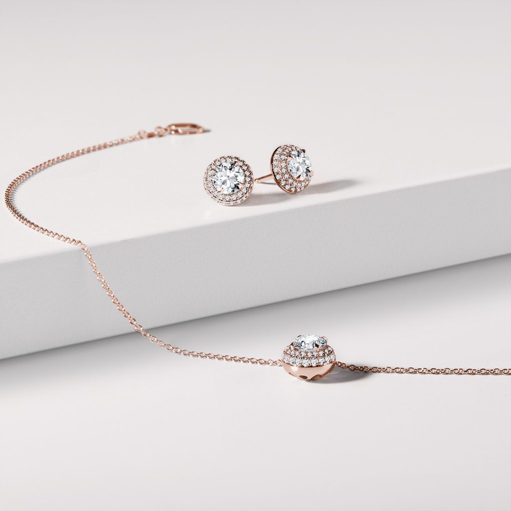 HALO-OHRSTECKER MIT LABORDIAMANTEN IN ROSÉGOLD - OHRSTECKER DIAMANT - OHRRINGE