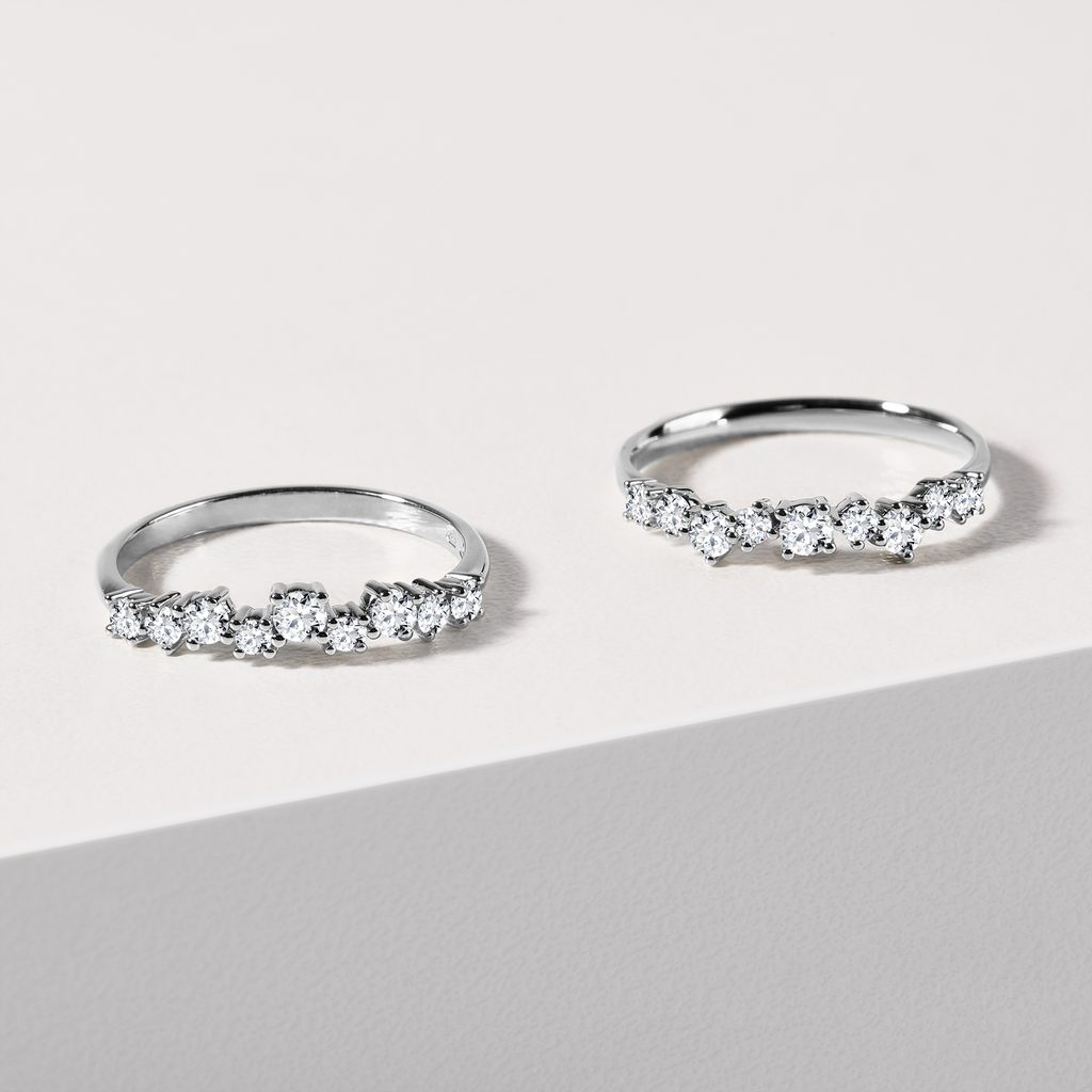 MODERN DIAMOND RING IN WHITE GOLD - WOMEN'S WEDDING RINGS - WEDDING RINGS