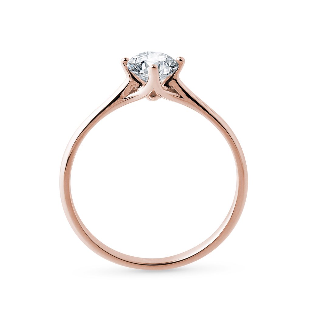 HALF-CARAT DIAMOND RING IN ROSE GOLD - BRILLIANT CUT DIAMOND ENGAGEMENT RINGS - ENGAGEMENT RINGS