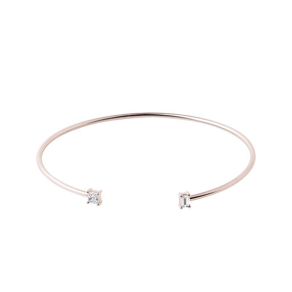 Festes Armband mit Diamanten in 14k Roségold FESTES ARMBAND MIT DIAMANTEN IN 14K ROSÉGOLD - ARMSPANGEN - ARMBÄNDER