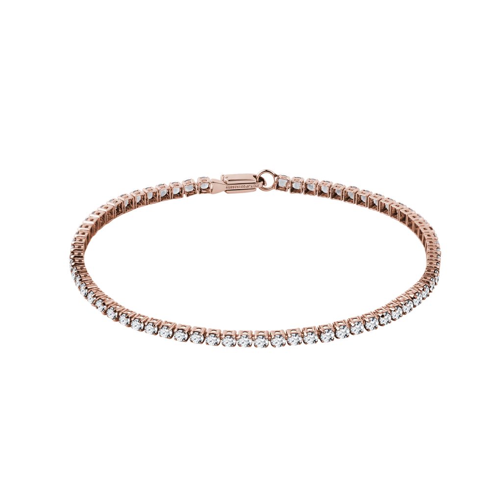 Luxoriöses Tennisarmband mit Labordiamanten in Roségold LUXORIÖSES TENNISARMBAND MIT LABORDIAMANTEN IN ROSÉGOLD - TENNISARMBÄNDER - ARMBÄNDER