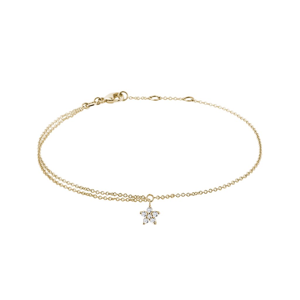 Bracelet or jaune avec diamants BRACELET OR JAUNE AVEC DIAMANTS - BRACELETS AVEC DIAMANTS - BRACELETS