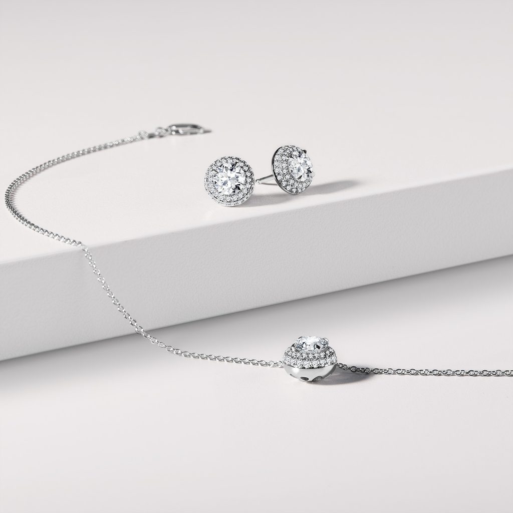 HALO-OHRSTECKER MIT LABORDIAMANTEN IN WEISSGOLD - OHRSTECKER DIAMANT - OHRRINGE