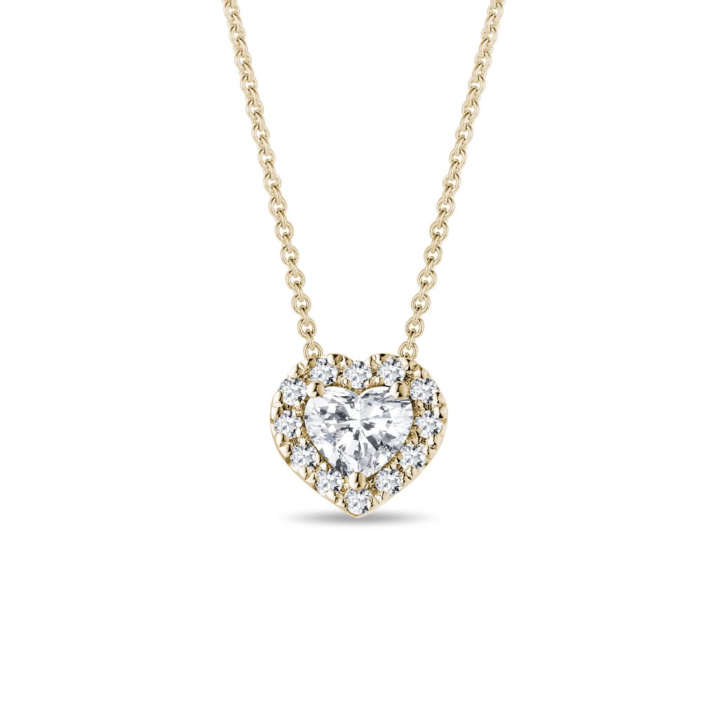 Herz-Halskette mit Diamanten in Gelbgold HERZ-HALSKETTE MIT DIAMANTEN IN GELBGOLD - KETTEN MIT DIAMANTEN - KETTEN