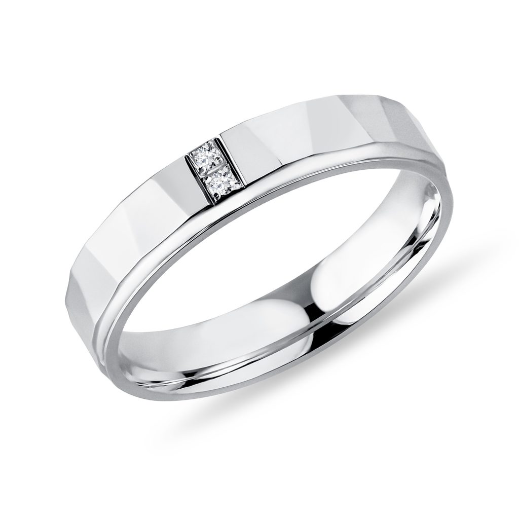 Damenring mit zwei Diamanten in Weißgold DAMENRING MIT ZWEI DIAMANTEN IN WEISSGOLD - RINGE DIAMANT - RINGE