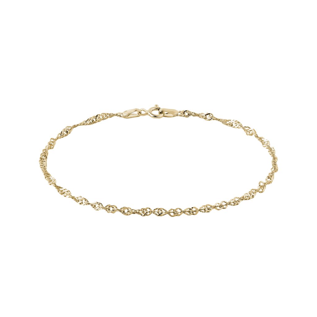 Náramek typu Singapur ze 14k zlata NÁRAMEK TYPU SINGAPUR ZE 14K ZLATA - ZLATÉ NÁRAMKY - NÁRAMKY