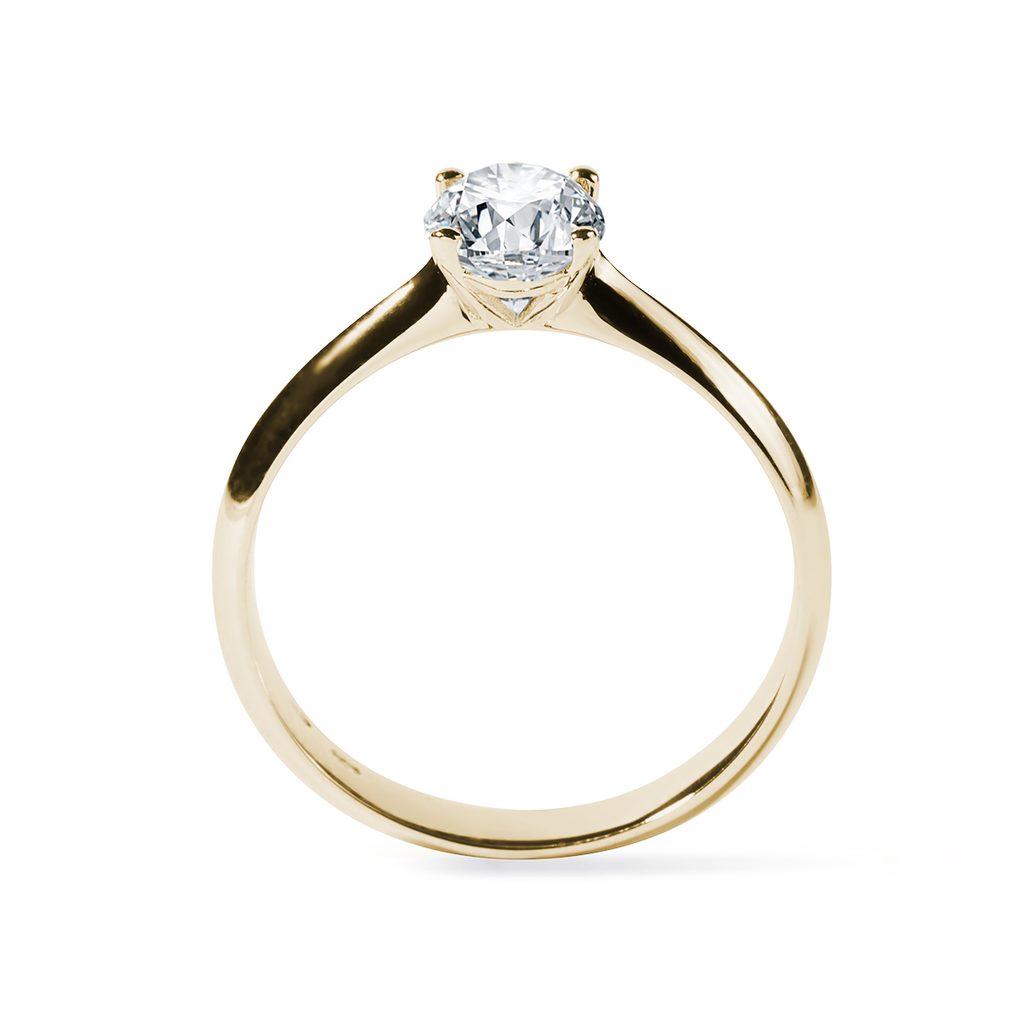 EXQUISITE OVAL DIAMOND RING IN YELLOW GOLD - DIAMOND ENGAGEMENT RINGS - ENGAGEMENT RINGS