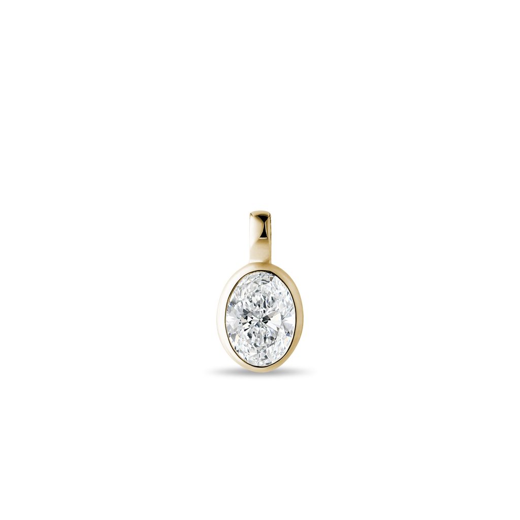 Anhänger mit 0,69 ct ovalem Labordiamant in Gelbgold ANHÄNGER MIT 0,69 CT OVALEM LABORDIAMANT IN GELBGOLD - MAGNETISCHE HALSKETTEN - KETTEN