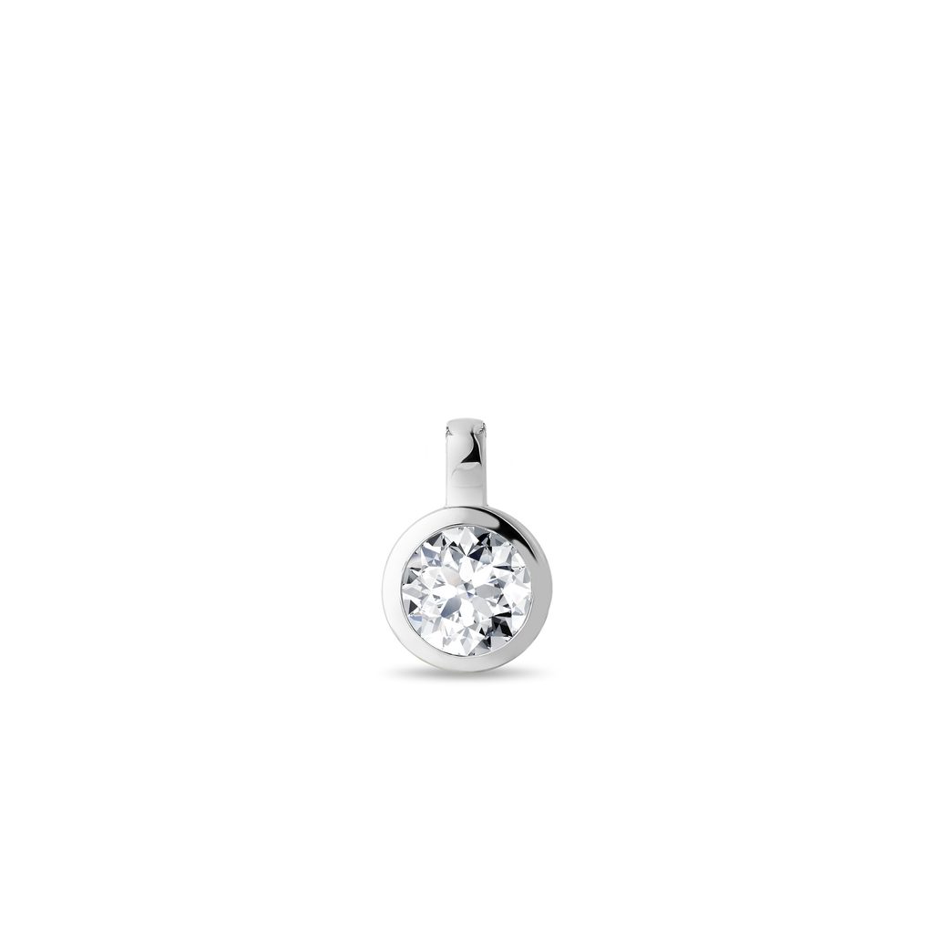 Anhänger mit rundem Labor-Diamant in Weißgold ANHÄNGER MIT RUNDEM LABOR-DIAMANT IN WEISSGOLD - MAGNETISCHE HALSKETTEN - KETTEN