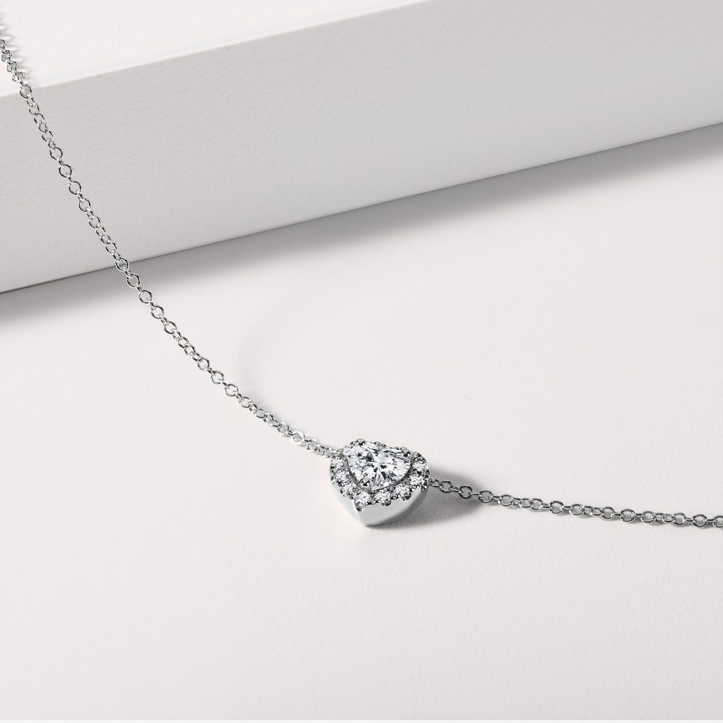LUXUSNÍ SOUPRAVA S DIAMANTOVÝMI SRDCI V BÍLÉM ZLATĚ - DIAMANTOVÉ SOUPRAVY - ŠPERKY