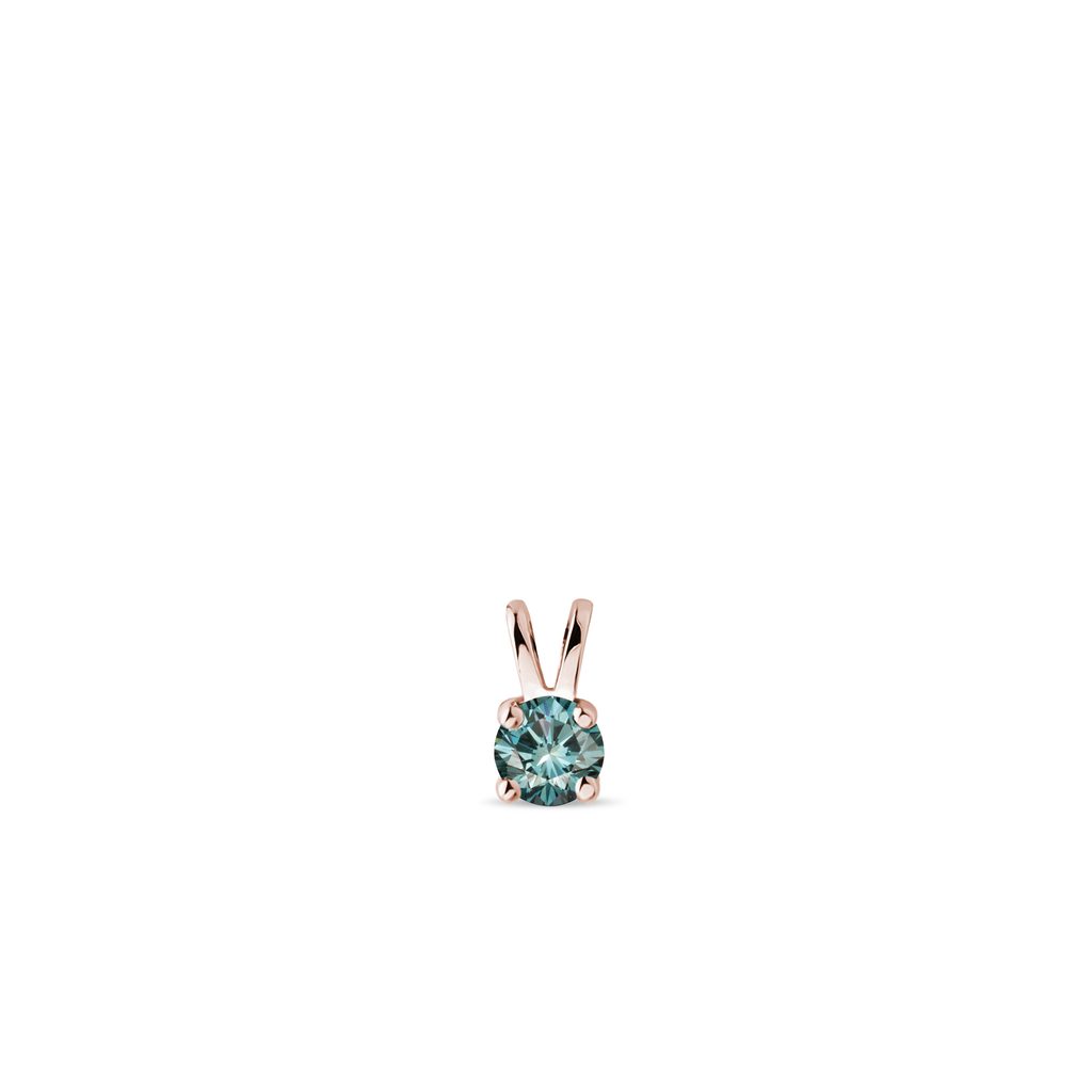Anhänger mit blauem Diamanten aus Roségold ANHÄNGER MIT BLAUEM DIAMANTEN AUS ROSÉGOLD - ANHÄNGER - KETTEN