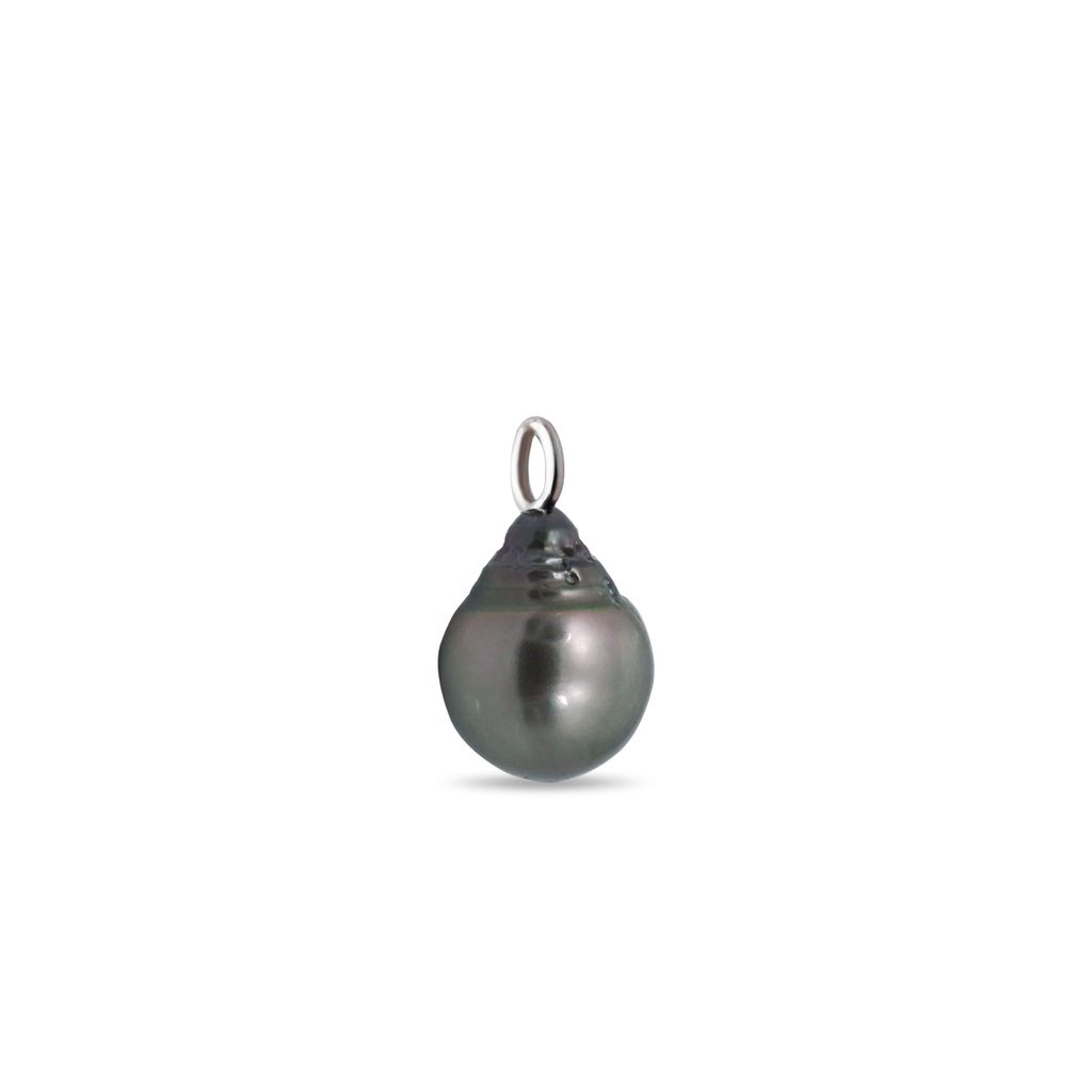 Anhänger mit barocker Tahitiperle in Weißgold ANHÄNGER MIT BAROCKER TAHITIPERLE IN WEISSGOLD - MAGNETISCHE HALSKETTEN - KETTEN
