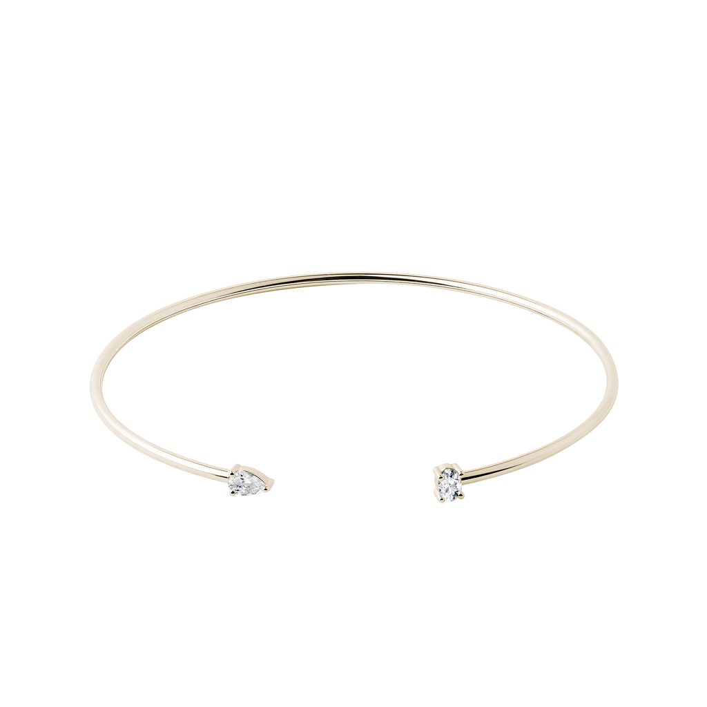 Bracelet jonc en or jaune et diamants BRACELET JONC EN OR JAUNE ET DIAMANTS - BRACELETS MANCHETTE - BRACELETS